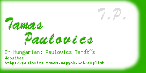 tamas paulovics business card